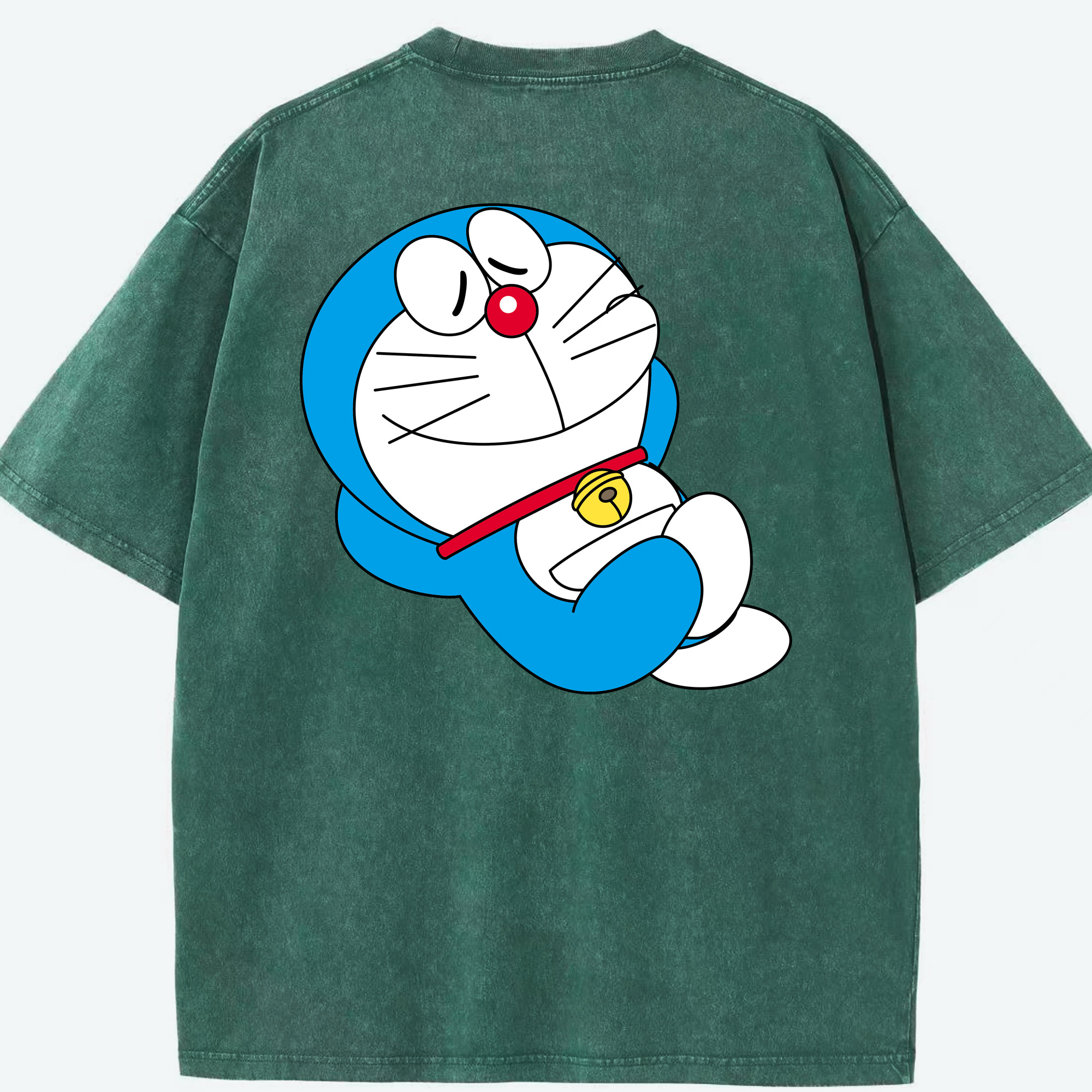 （画像用） ドラえもん Doraemon 綿100% ヴィンテージ風 半袖Tシャツ（背面プリント）